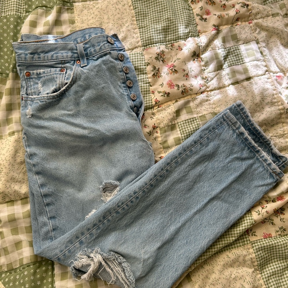 Levi's 501 Light Blue Jeans